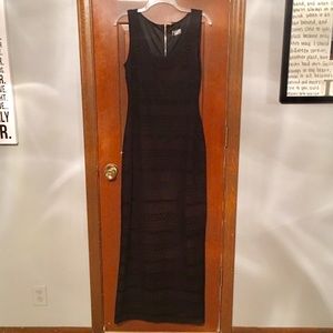 Guess Sleeveless Black Crochet Floor Length Dress